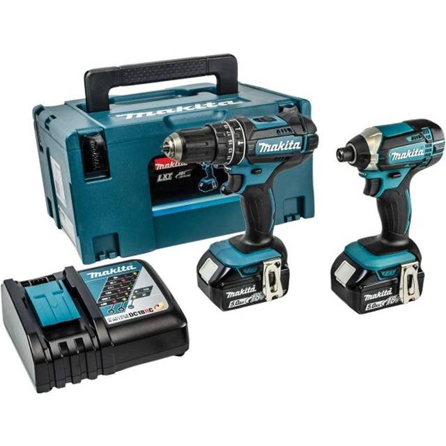 Makita dlx2131 18v dhp482z combi drill & dtd152z impact driver with makpac case