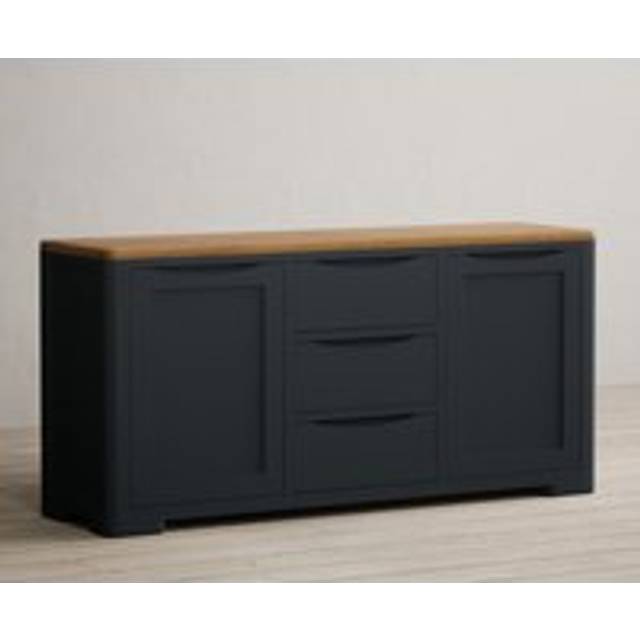 Pembridge Oak and Dark Blue Painted Extra Large Sideboard
