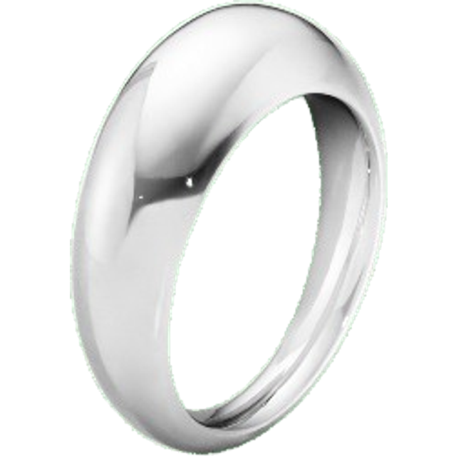 Georg Jensen Curve Sterling Silver Slim Ring D