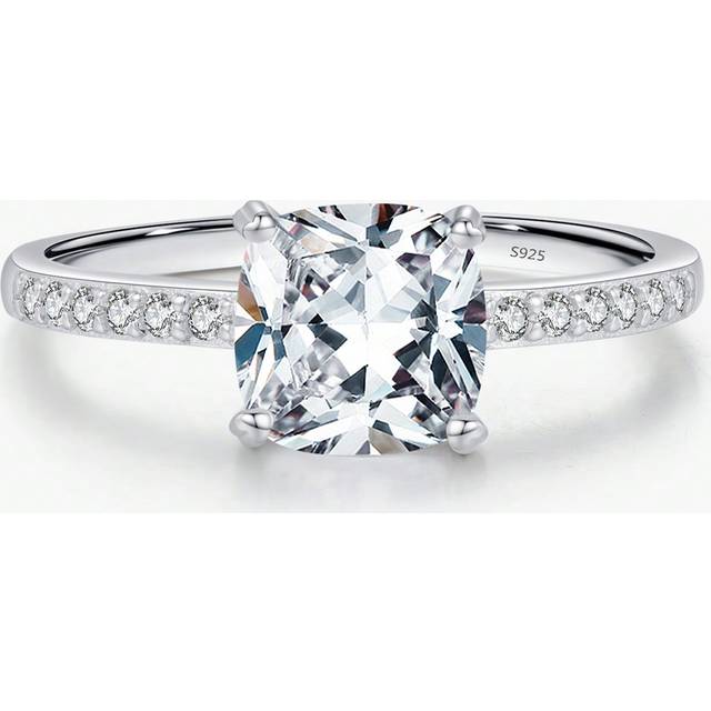 MODIAN 925 Sterling Silver Exquisite Square CZ Classic Basic Female Wedding Ring For Women Wedding Anniversary Fine Jewelry Engagement Bridal Jewelry