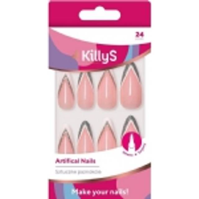 Assorted KILLYS Artifical Nails kunstige negle Glitter French 24stk