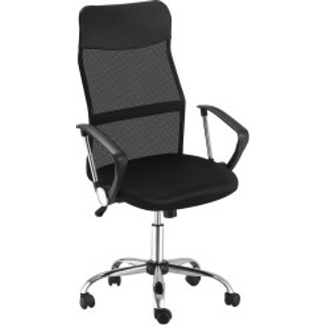 Ergonomisk Snurrstol med Vippfunktion, Svart Mesh