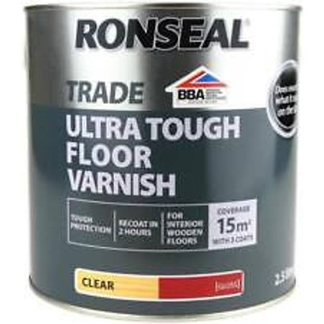 Ronseal tough floor varnish wooden floors stain interior ultra gloss satin 5l
