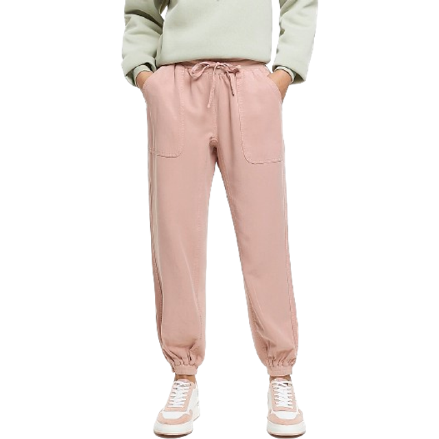 River Island Womens Pink Lyocell Cuffed Joggers - 8R