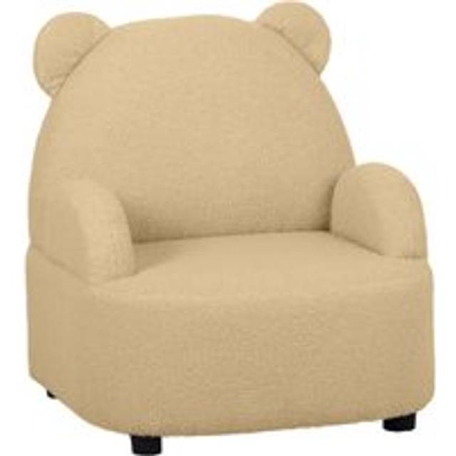 Aiyaplay Kids Armchair, Bear Shaped Toddler Chair For Bedroom - Khaki