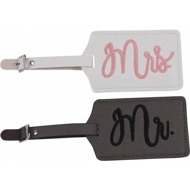 SHEIN Luggage Tags Computer Embroidery Business ID Card Holder Travel Bag Tag For Airplane Train Backpack Tag Baggage Identifier Matching Couple For Valenti