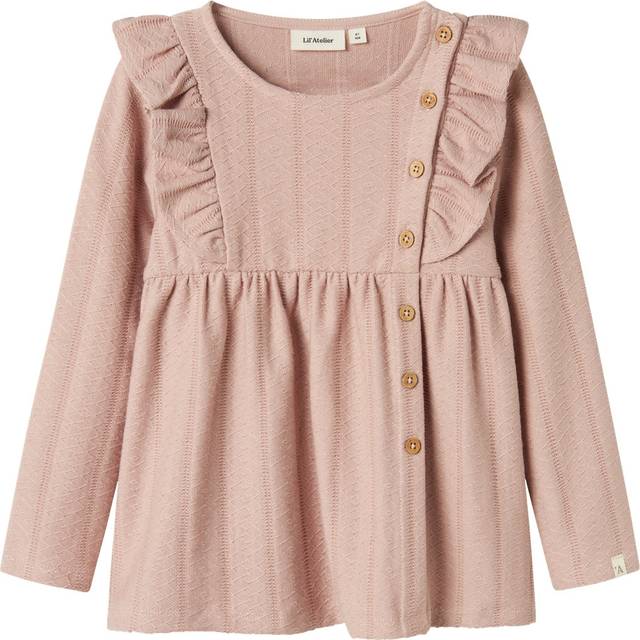 Lil' Atelier Nmfominas LS TOP LIL Stl. 116 fepojkar - Toppar Från Magasin - Shadow Gray (116)