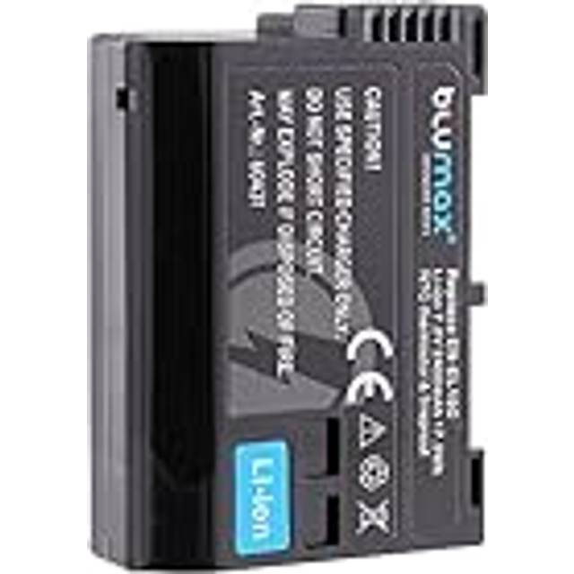Blumax batteri kompatibelt med Nikon EN-EL15c | – 2 400 mAh – | EN-EL15b EN-EL15a EN-EL15 – NTC-sensor och V1-hölje – för Z8 Z7 II Z6 III Zf Z5 D800 D7500