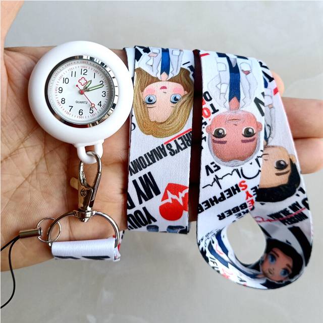(15) Cartoon Printing Lanyards Rope Keychains Nurse Doctor Hospital Medical