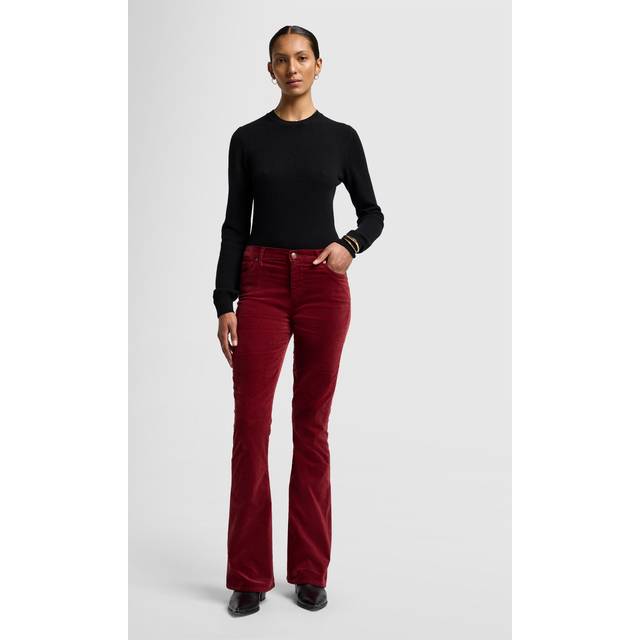 7 For All Mankind - Hw Ali Velvet Garnet - Flared Jeans - red