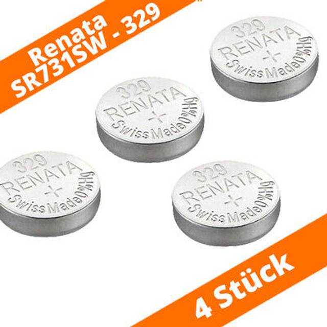 (10 x 329 Or SR731SW) Renata Watch Battery Swiss Made Silver Oxide 1.5 v Also = SR731SW, V329, D329, GP329, 329