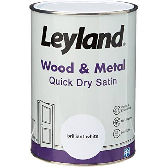 Leyland Wood & Metal Quick Dry Satin 1.25L Brilliant White