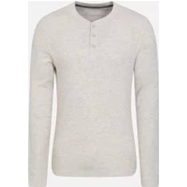 (4XL, Beige) Mountain Warehouse Mens Selby Waffle Henley T-Shirt