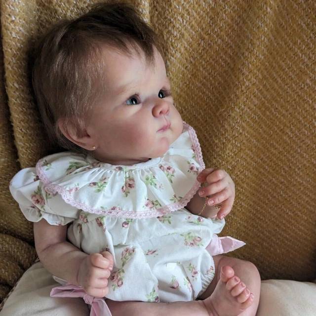 (Reborn Doll) Lifelike 18-inch Newborn Baby Reborn Doll with Soft Touch