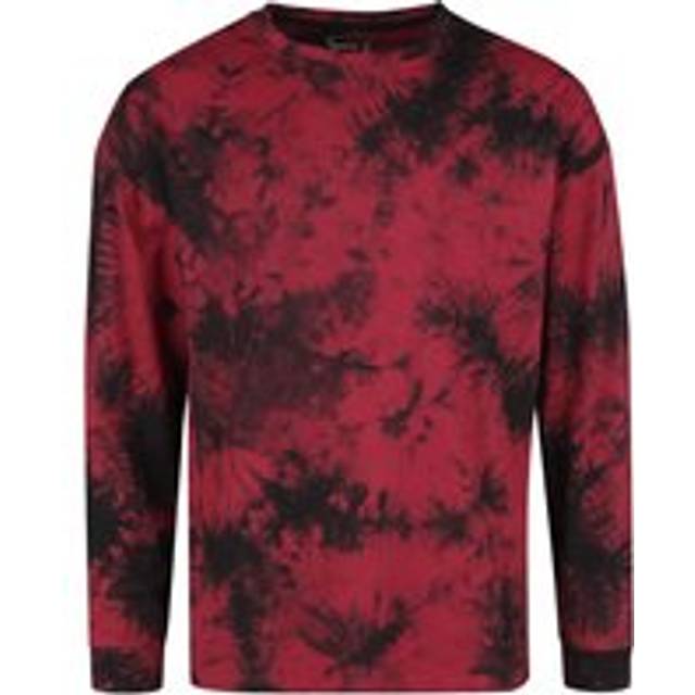 RED by EMP Long-sleeve Shirt - Tie Dye Shirt - L - for Men - black/dark red
