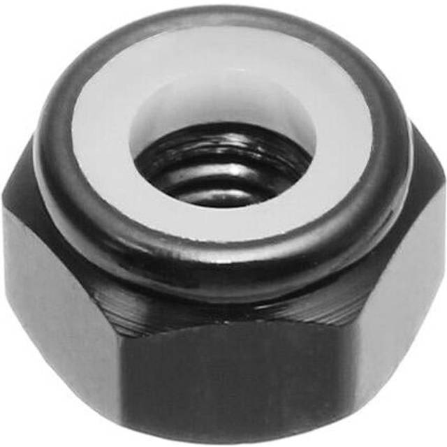 (Black) M4AN1 10Pcs M4 Self-locking Nylon Nut Aluminum Alloy Multi-color