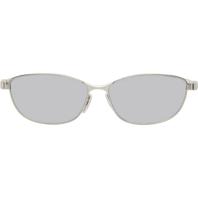 Balenciaga Unisex BB0357SA 002 Solglasögon Metall Silver Silver Fyrkantig