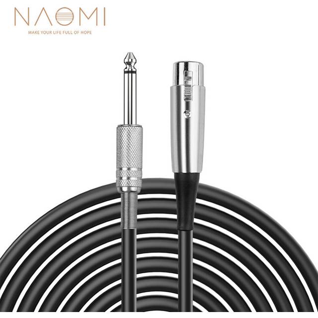 6.35mm 1/4 inch Male TS Jack To XLR 3 Pin Plug Audio Cable Mic Adapter Cord For Microphone Speaker Amplifier
