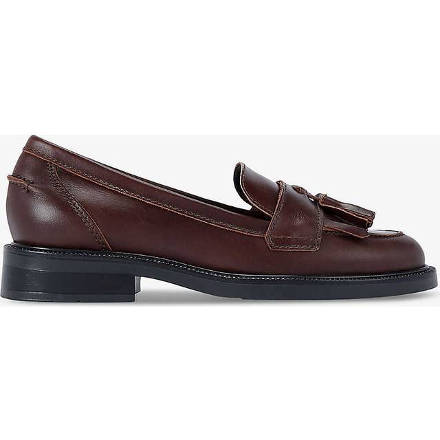 KG Kurt Geiger Mira Leather Slip-On Loafers, Brown Mid