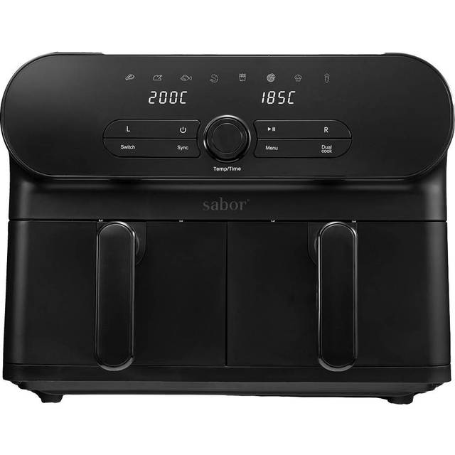 Sabor - Duett airfryer dubbel 11 L matt svart