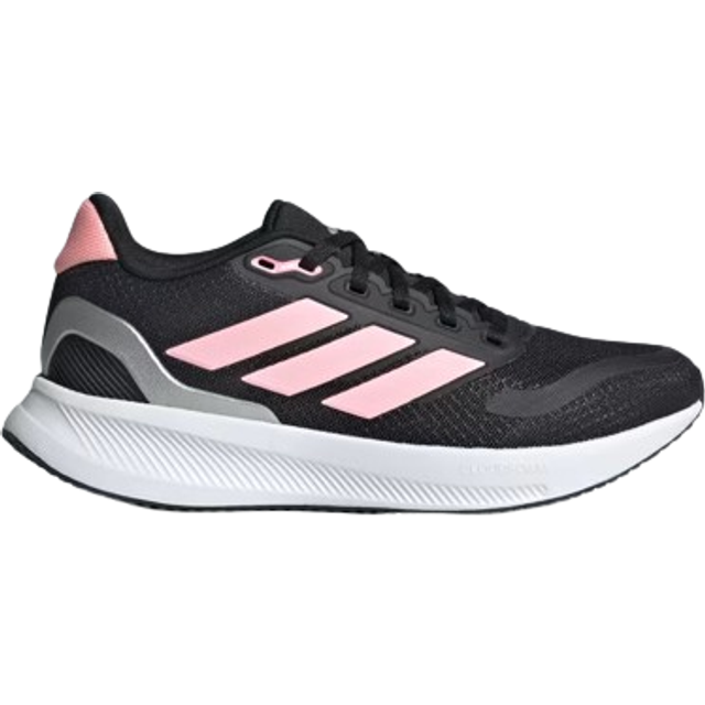 adidas Runfalcon 5 Skor Kids, Låga Skor Unisex Barn, Core Black Pink Spark Silver Met, 37 EU