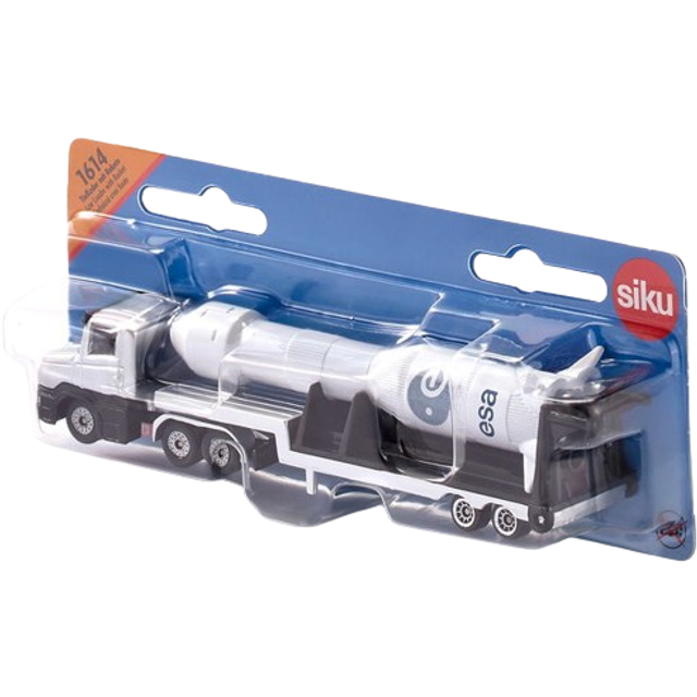 Siku 1614 Scania Tieflader mit Rakete silber (Blister)