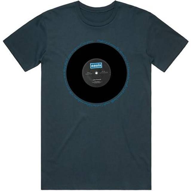 (XXL, Blue) Oasis Live Forever Single T Shirt