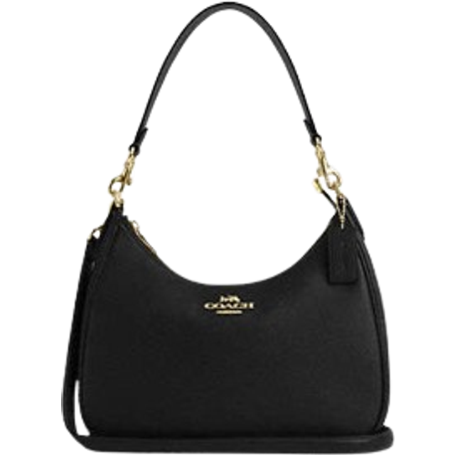 Coach Womens Teri Hobo in Refined Pebbled Leather - Black - One Size