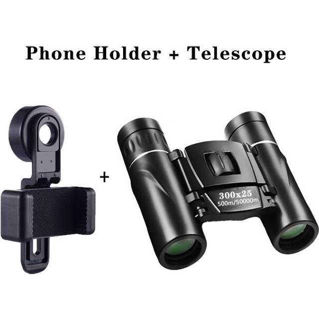 (300x25 Set) 500X25 50000M Portable Zoom HD Professional Powerful Binoculars Long Range Monocular Telescope Low Night Vision Hunting Tourism