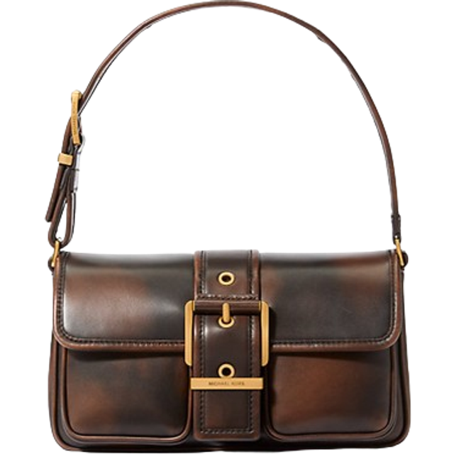 MK Colby Extra-Small Burnished Leather Shoulder Bag - Brown - Michael Kors - ONE SIZE