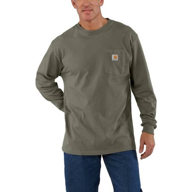 Carhartt Men's Loose Fit Heavyweight Long-Sleeve Pocket T-Shirt  Dusty Olive