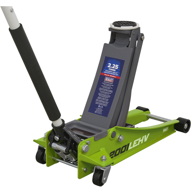 Sealey Low Entry Trolley Jack | 2.25 Tonne | Rocket Lift | High-Vis Green
