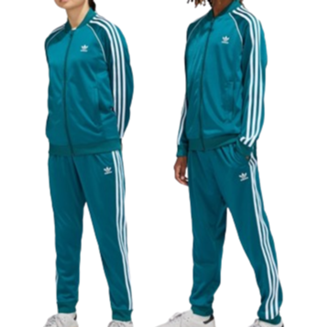 Adidas Superstar Unisex Pants - Teal - Size: 15 - 16 Years - Poly Mesh - Foot Locker