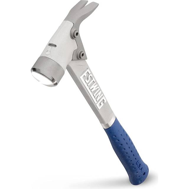 Estwing AL-PRO Aluminium inramningshammare – 14 oz Straight Rip Claw med slät ansikte och stötreduktionsgrepp – ALBL