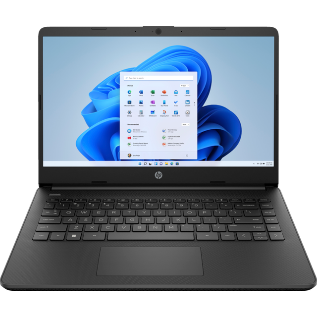 HP 14s-dq0011na Laptop - Intel® Pentium® with Microsoft 365 Personal 1 year subscription included  with HP DeskJet 4220e Printer