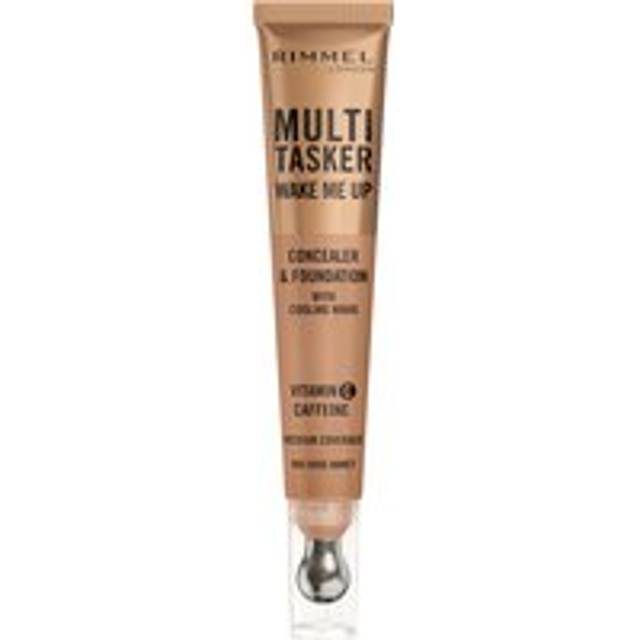 Rimmel Multi-Tasker Wake Me Up Foundation and Concealer 20ml Various Shades 065 Rose Honey