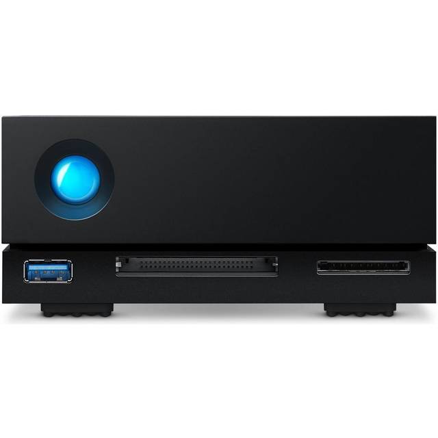 LaCie 1big Dock STHS10000800 - Hårddiskarray - 10 TB - 1 fack (SATA-600) - HDD 10 TB x 1 - Thunderbolt 3, USB 3.1 (extern) - med 5 års återställnings