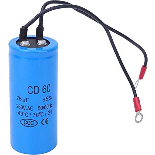 Motor Run Capacitor, CD60 Motor Start Capacitor, 75uf 250V 75MFD HVAC Capacitor for Refrigerator, Air Conditioner, AC Motor, Water Pump, Generator etc