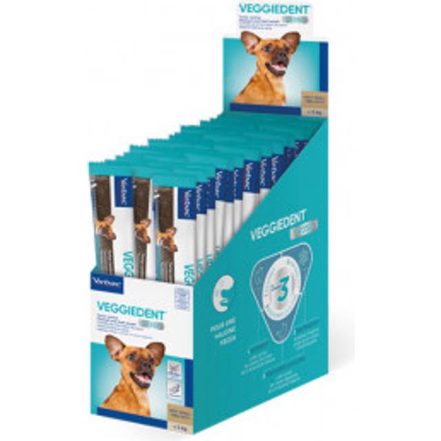 Virbac Veggiedent Single tuggremsor för hund XS. Förpackning: 1 låda (45 stycken)