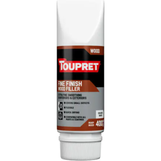 Toupret Fine Finish Wood Filler - 400g - White