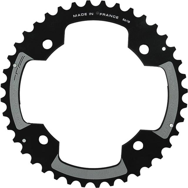 TA Cross 4 Arm 10X Double Chainring 120PCD - Outer - Black (44T) Size: