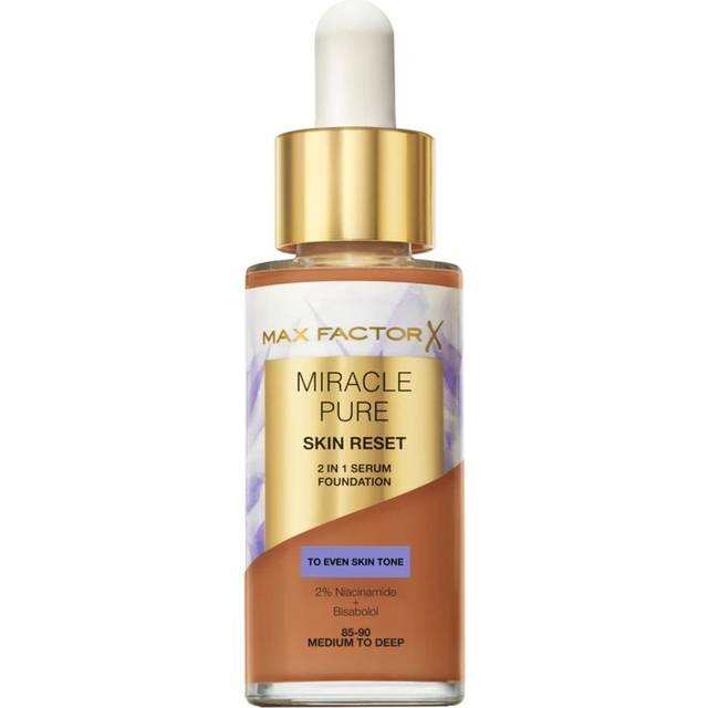 Max Factor Miracle Pure 2in1 Skin Reset Serum Foundation 06 Medium to Deep