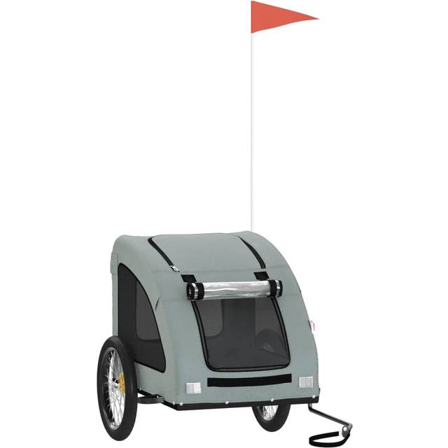 vidaXL Pet Bike Trailer Red Oxford Fabric and Iron