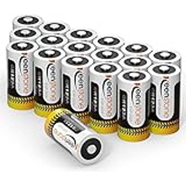 CR123A Lithium Batteries, Keenstone 18 Pack 3V 1650mAh CR123 CR17345 Disposable Battery with 10-Year Shelf Life for Torch, Toys, Camera, Alarm System,