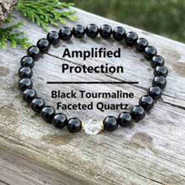 6mm Svart Turmalin Stretch Armband Energikristaller För Skydd Yoga Meditation Armband Sommar Smycken För Kvinnor Män