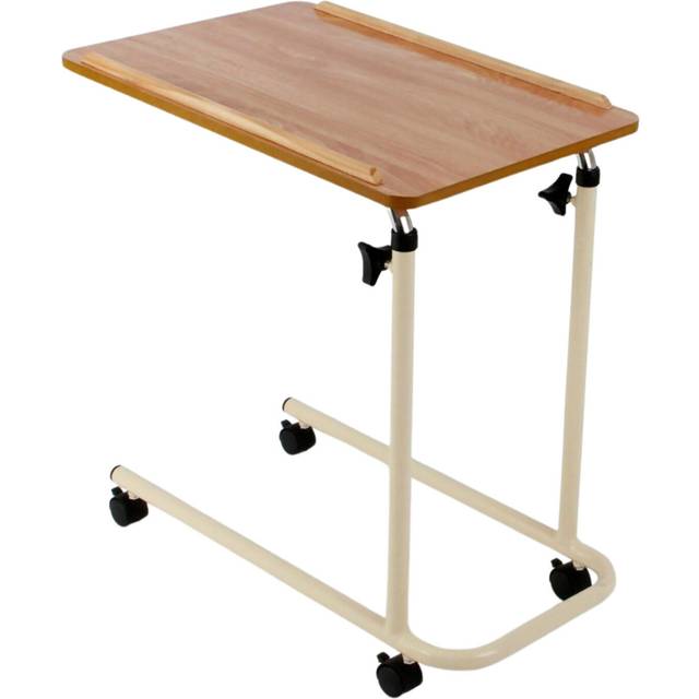 Days height adjustable tiltable overbed table with castors flat packed wheels