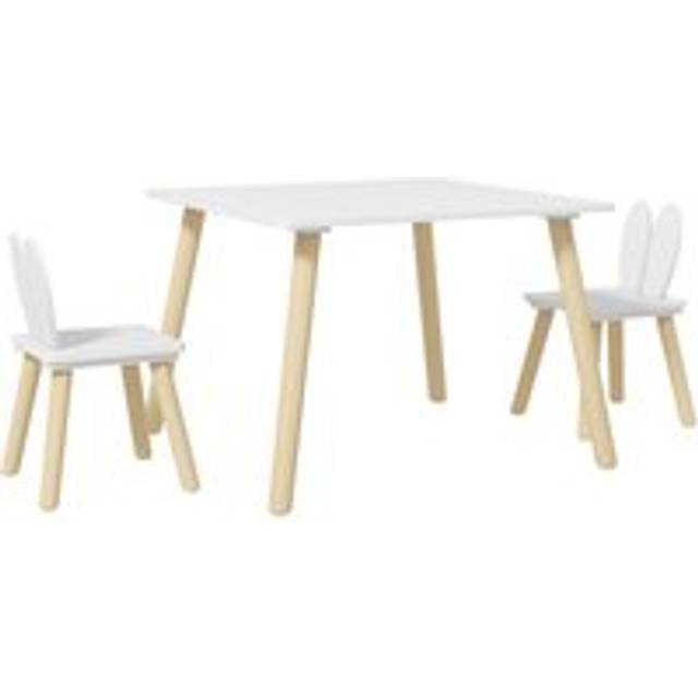 AIYAPLAY 3 Pieces Toddler Table And Chair Set For Nursery - Playroom - Classroom | TJ Hughes White