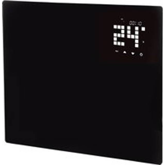 Hyco 2kW Ariano Black Glass Panel Heater With 24/7 Timer - AR2000T