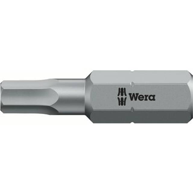 Wera 840/1 ZBO Hex Pinned Security Bit Extra Tough 4mm 25mm Pack of 1