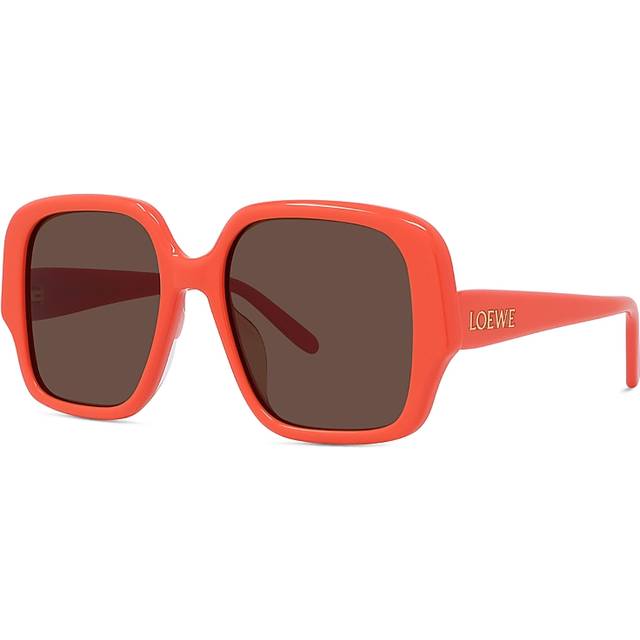 Loewe Brown Square Ladies Sunglasses LW40134U 42E 54 - Orange (OS)